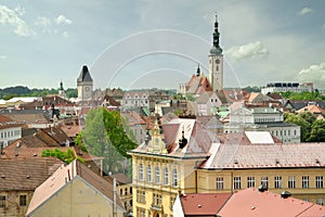 Historical houses in Tabor, Czech Republic