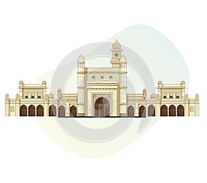 Historical Icon Ajmer City - Mayo College Building - Icon Illustration