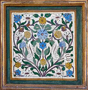 Historical islamic decoration on white