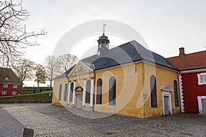 Historical Kastelskirken building in the Kastellet, Copenhagen