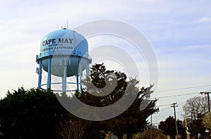 Historical Landmark Blue Cape May Water Tower