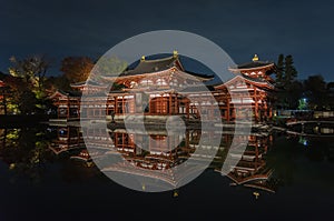 Historical landmark Byodo-in Buddhist temple in Uji, Kyoto, Japan. A UNESCO World Heritage Site