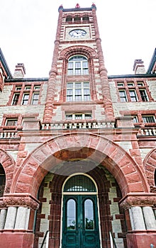 The Historical De Witt County Courthouse in Cuero, Texas along t photo