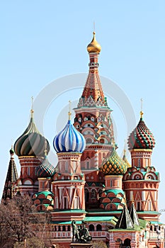 A historical landmark - St. Basil`s Cathedral in Moscow