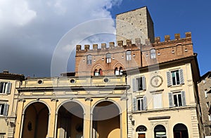 Piazza Indipendenza in Siena, Italy photo