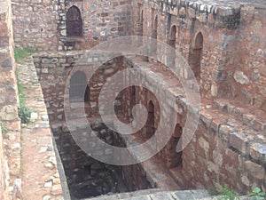 Historical Loharehri Baoli(stepwell) of16th century Lodi dynasty