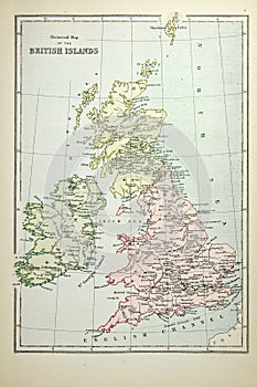 Historical map of British Islands