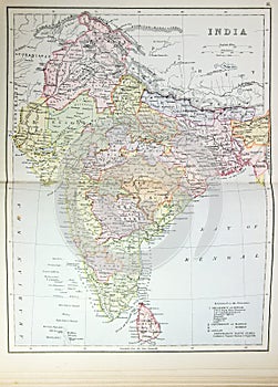 Historical map of India