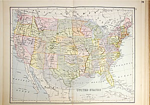 Historical map of USA
