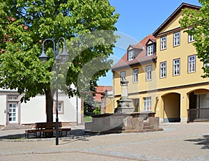 Historical Market Square in the Resort Bad Berka, Thuringia