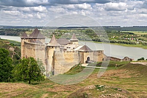 Historical medieval fortress Khotyn town