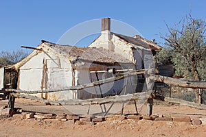 Historical miners cottages in mining town Andamooka, Australia