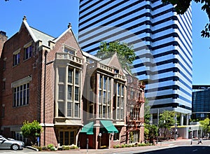 Historical and Modern Building in Dowtown Portland, Oregon photo