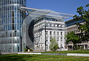 Historical and Modern Buildings in Downtown Duesseldorf, the Capital City of North Rhine - Westphalia