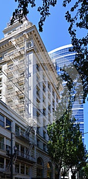 Historical and Modern Buildings in Dowtown Portland, Oregon photo