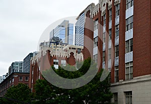 Historical and Modern Buildings in Dowtown Seattle at the Puget Sound, Washington