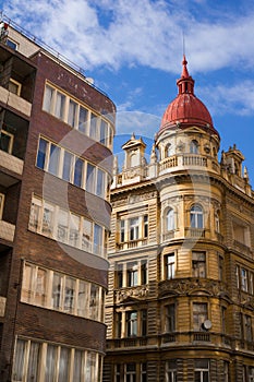 Historical and modern townhouse photo