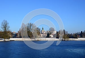 Historical Monastery in Winter in the Town Walsrode, Lower Saxony