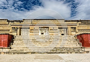 Historical monument in an the ancient Mesoamerican city photo
