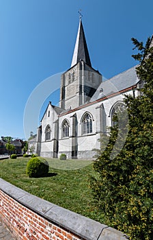 Church of St Lambertus in town centre of Heist-op-den-Berg, Belgium. Beautiful protected monument on top of the hill. photo