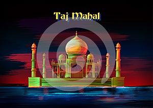 Historical monument Taj Mahal in Agra, Uttar Pradesh, India