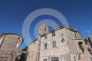 Historical monuments street buildings,Tuscany, Marina di Grosseto, Castiglione Della Pescaia, Italy