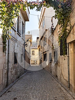 Historical narrow streets of Gaziantep.