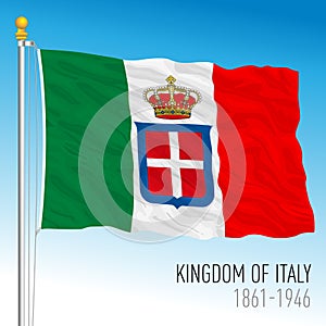Historical navy flag of Kingdom of Italy, 1861 - 1946