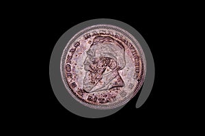 Historical numismatics coin 5 Litai with Jonas Basanavicius