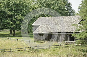 Historical Old Barn landmark in Missouri Town