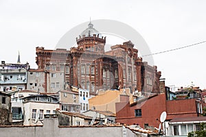 Historical old Greek school. Istanbul is located in balat.