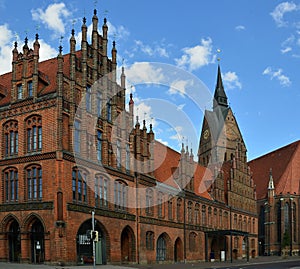 Historical Old Town Hall in Hannover, the Capital City of Lower Saxony