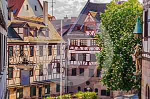 Historical old town of Nuremberg, Germany Bavaria