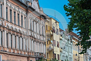 Historical palace at the Revolution Boulevard in Arad, Romania