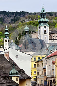 The historical part of Banska Stiavnica