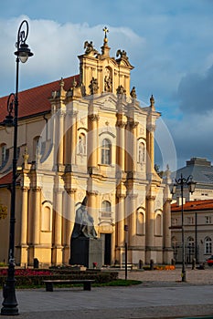 historical part of the city old streets of Warsaw Poland