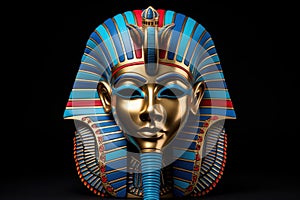 Historical Pharaoh mask colorful. Generate Ai