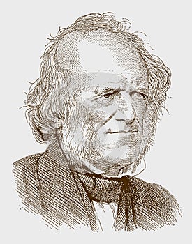 Historical portrait of Sir Charles Lyell the scottish geologist