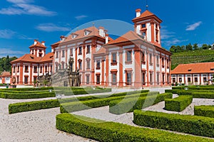 Historical public building of Troja castle, Prague, Czech Republic