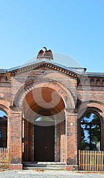 Historical Rail Way Station in the Old Village Halbe in the Mark Brandenburg