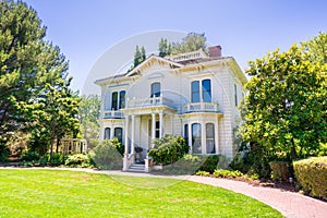 The historical Rengstorff House, Shoreline Lake and Park, Mountain View, California