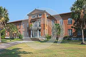 A historical representation of Devils Island prison, capturing its architecture and notorious history photo