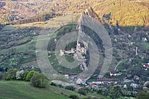 Historical ruins of castle Lednica in Slovakia