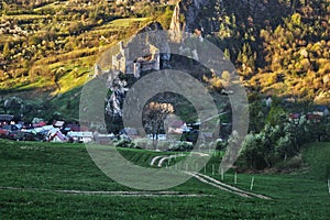 Historical ruins of castle Lednica in Slovakia