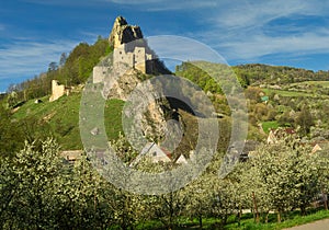 Historical ruins of castle Lednica in Slovakia