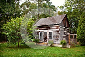 Historical Rustic Pioneer Log Cabin House Ontario Canada photo