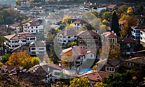 Historical Safranbolu houses in autumn season