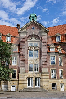 Historical school building in the center of Munster