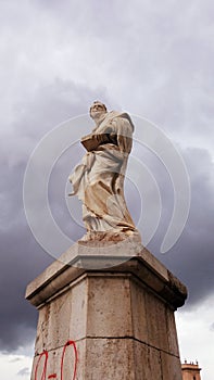 Historical sculpture structure in Spain Valencia city center