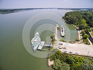 Historical Ship Radetsky in Danube river